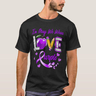 Camiseta AMOR Em maio Vestimos Consciência do Professor Rox