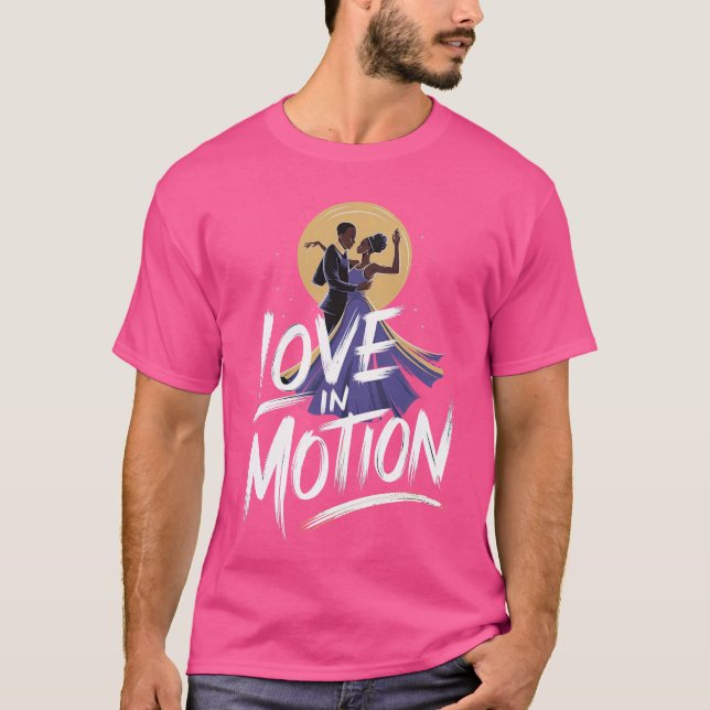 Camiseta Amor em Movimento - Arte Romântica em Dança Africa (Frente)