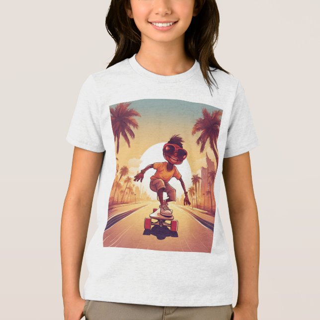 Camiseta Amor em Rodas - Legal Skateboard Heart Design | (Frente)