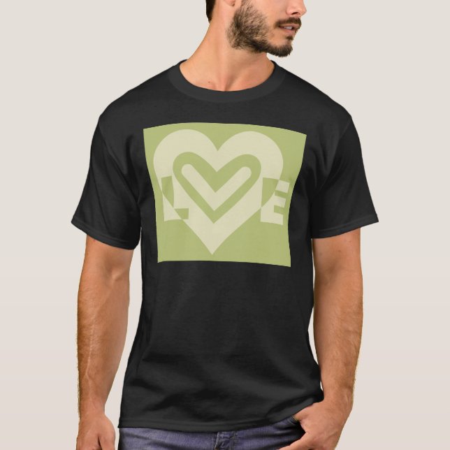 Camiseta Amor em Sage Green (Frente)