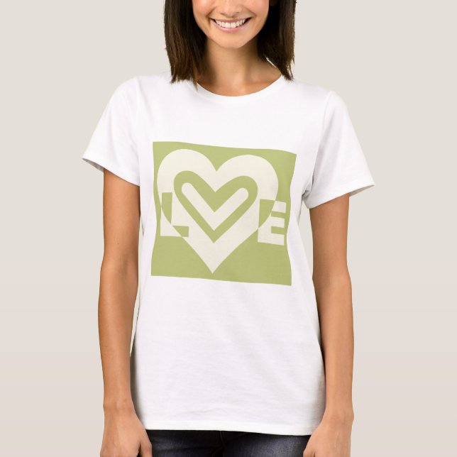 Camiseta Amor em Sage Green (Frente)