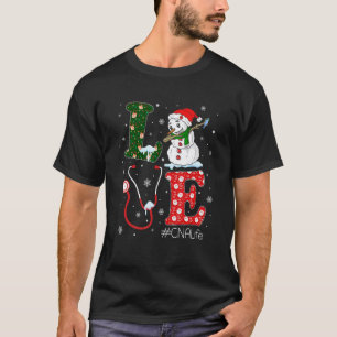 Camiseta Amor Enfermeira CNA Vida Enfermagem Natal Papai No