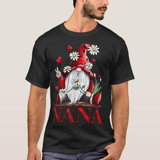 Camiseta Amor Engraçado Chamado Nana Gnomo Valentine Day M (Frente)