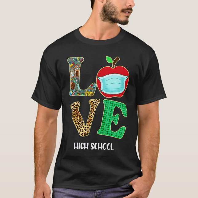 Camiseta Amor Escola Secundária E learning Virtual Professo (Frente)