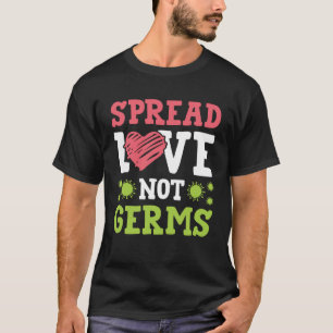 Camiseta Amor Espalhado Não Germes Distância Social Para As