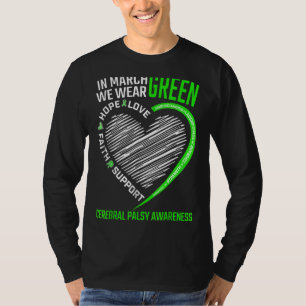 Camiseta Amor Esperança Consciência Vestimos Cerebral Verde
