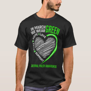 Camiseta Amor Esperança Consciência Vestimos Cerebral Verde