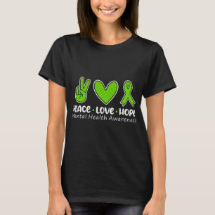 Camiseta Amor Esperança Saúde Mental Consciência Verde Fris