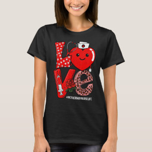 Camiseta Amor Estetoscópio Cardíaco Mãe Enfermeira Bebê Val
