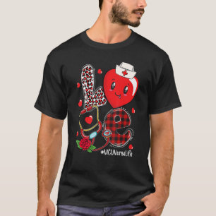 Camiseta AMOR Estetoscópio Cardíaco NICU Enfermeiro Namorad