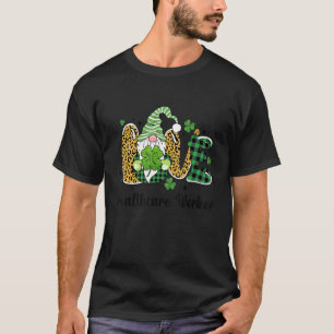 Camiseta Amor Estetoscópio Cardíaco Trabalhador de Saúde Ru