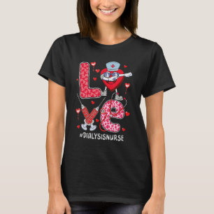 Camiseta Amor Estetoscópio Corações Diálise Namorados Enfer