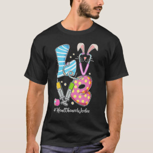 Camiseta Amor Estetoscópio Trabalhador da Saúde Bunny Enfer