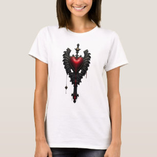 Camiseta Amor eterno à sombra da escuridão gótica.