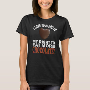 Camiseta Amor Exercer Meu Direito De Comer Mais Chocolate