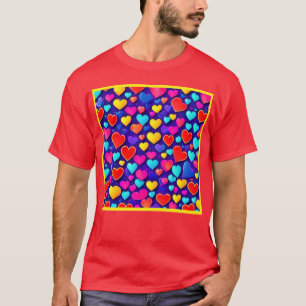 Camiseta Amor Feliz: Corações Chic Descobertos