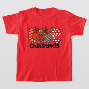 Camiseta Amor festivo garotas de Natal