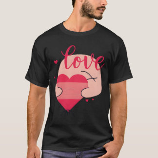 Camiseta Amor Fofo Amor Bonito é fofo e bonito ret