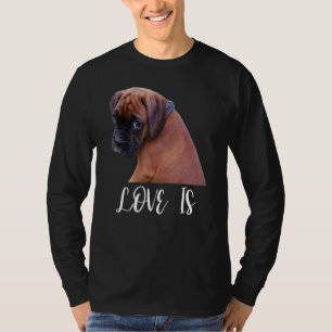 Camiseta Amor Fofo é Grande Dono de Cachorro Boxer