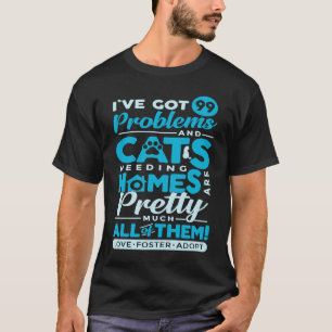 Camiseta Amor Foster Adotar Adoção de Gato Citando Rescu An