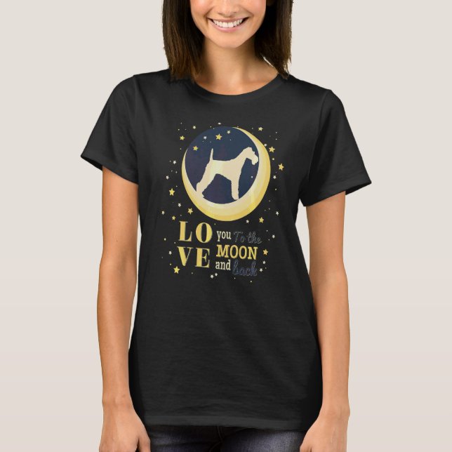 Camiseta Amor Fox Terrier Dog Até A Lua (Frente)