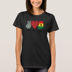 Camiseta Amor Gana Orgulha Gana Bandeira Gana Raízes de Gan
