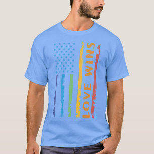 Camiseta Amor ganha EUA Flag Rainbow LGBT Orgulho gay lgbtq