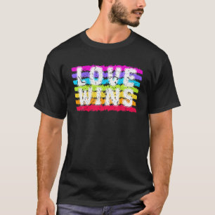 Camiseta Amor ganha Gay Orgulho LGBT Orgulho Arco-Íris Hum
