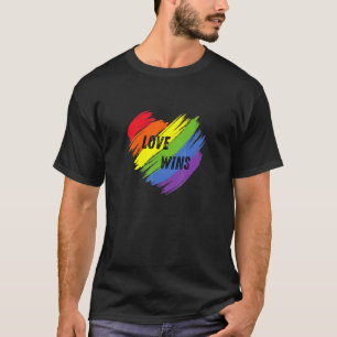 Camiseta Amor ganha lgbt lésbica Orgulho gay Rainbow Heart