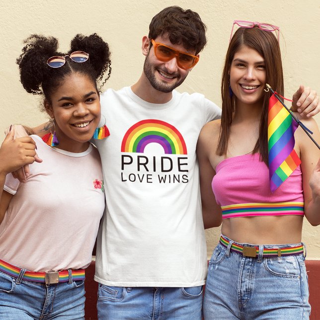 Camiseta Amor ganha Orgulho gay do arco-íris (Criador carregado)