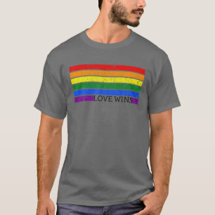 Camiseta Amor ganha Orgulho gay LGBT Sinalizador arco-íris