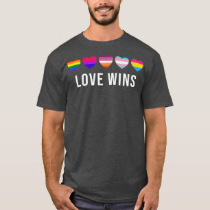Camiseta Amor ganha Rainbow Lgbt Hearts Gay Lésbica Transge