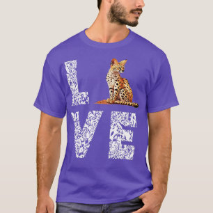 Camiseta Amor Gato Selvagem Africano Gato Selvagem Gato Leo