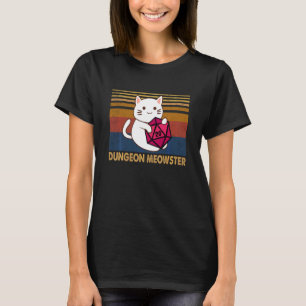 Camiseta Amor Gatos Dungeons Meowster Jogando Jogos Bons Ki