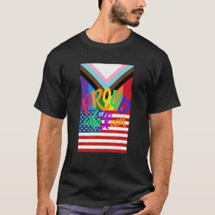Camiseta Amor Gay EUA Orgulhoso LGBTQ+ Fofo Estético