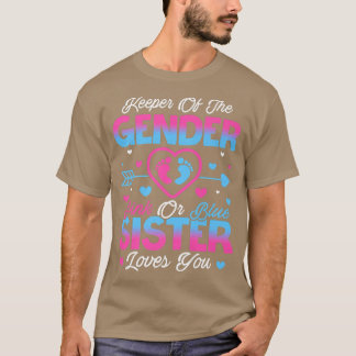 Camiseta Amor Gênero Revela Chá Rosa Ou Azul Amor Irmã