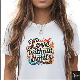 Camiseta Amor Geométrico Tribal Sem Limites Chamas