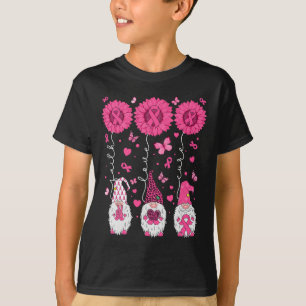 Camiseta Amor Gnomos Cura Consciência do Cancer de Girassol