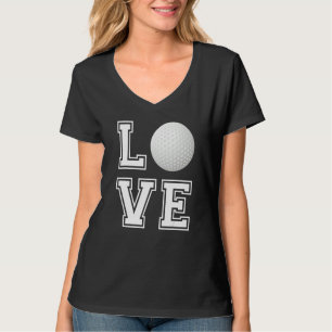 Camiseta Amor Golfe Golfe Golfista Jogando Torneio de Gol