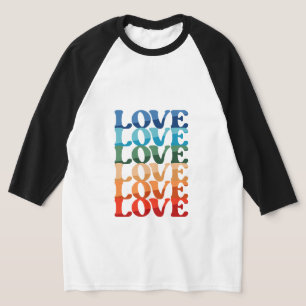 Camiseta Amor Gradiente Mês do Orgulho LGBT Arco-íris