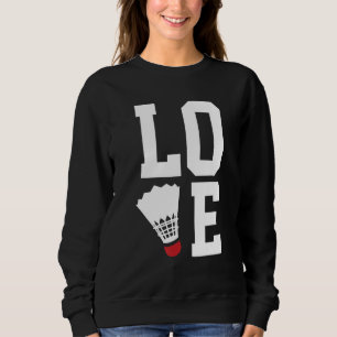 Camiseta Amor Gráfico Jogador de Badminton Jogador de Petec