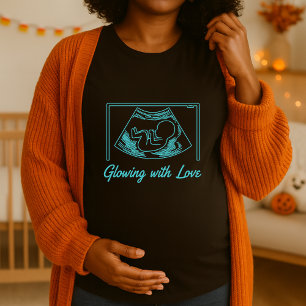 Camiseta Amor Gravidez Halloween Maternidade Radiante