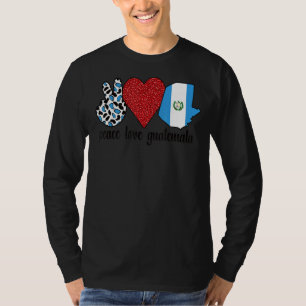 Camiseta Amor Guatemala Orgulhosa Bandeira Guatemala Ro