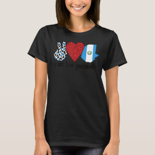 Camiseta Amor Guatemala Orgulhosa Bandeira Guatemala Ro