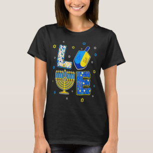 Camiseta Amor Hanukkiah Menorah Judeu Hanukkah Chanukah Men