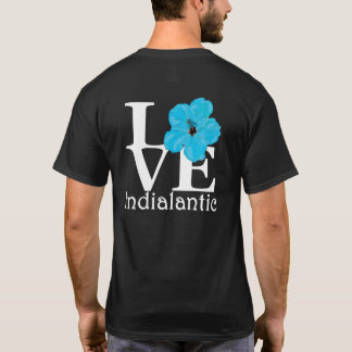 Camiseta AMOR Hibisco Azul Indialânico