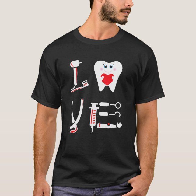 Camiseta Amor Higienista Dentista Ortodontia Valenti (Frente)