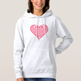 Camiseta Amor Hipnótico – Coração Contornado Vermelho Minim