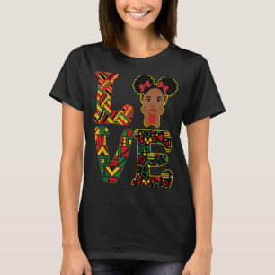 Camiseta AMOR História Negra Mês Forte Criança Africana Gi