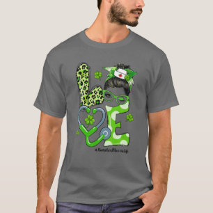 Camiseta AMOR Home Health Enfermeira Vida Engraçada Rua Pa